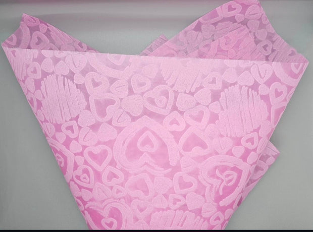 Woven Hearts Floral Paper